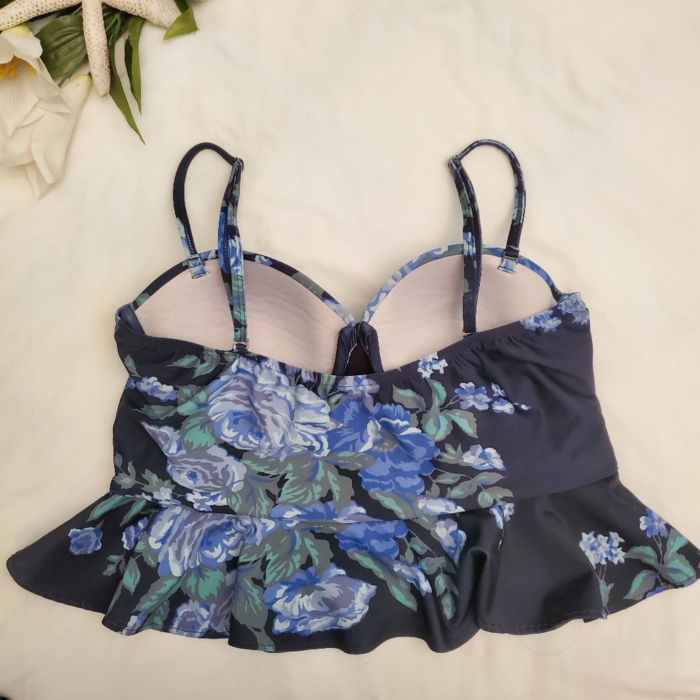 LARGE Left *Albion Fit -Swimsuit Bikini Peplum Top - Picture 5 of 6